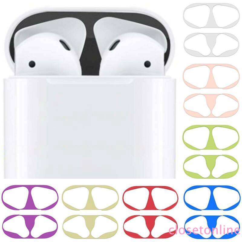 Miếng dán kim loại dùng bảo vệ hộp sạc tai nghe Airpods 1/2