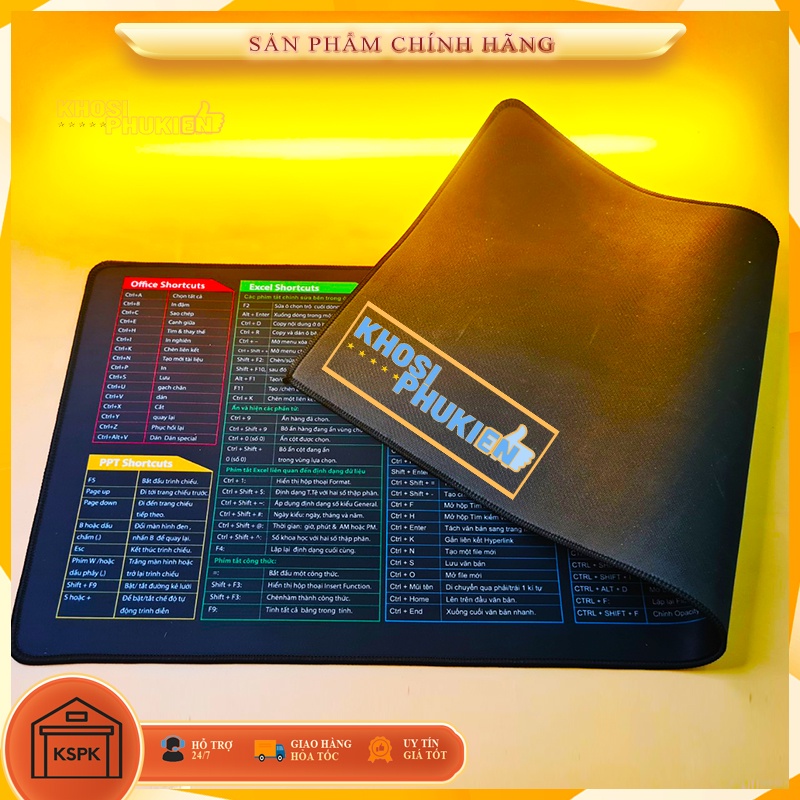 Lót chuột CỠ LỚN PHÍM TẮT VĂN PHÒNG GAMING CỰC DÀI KSPK mouse pad