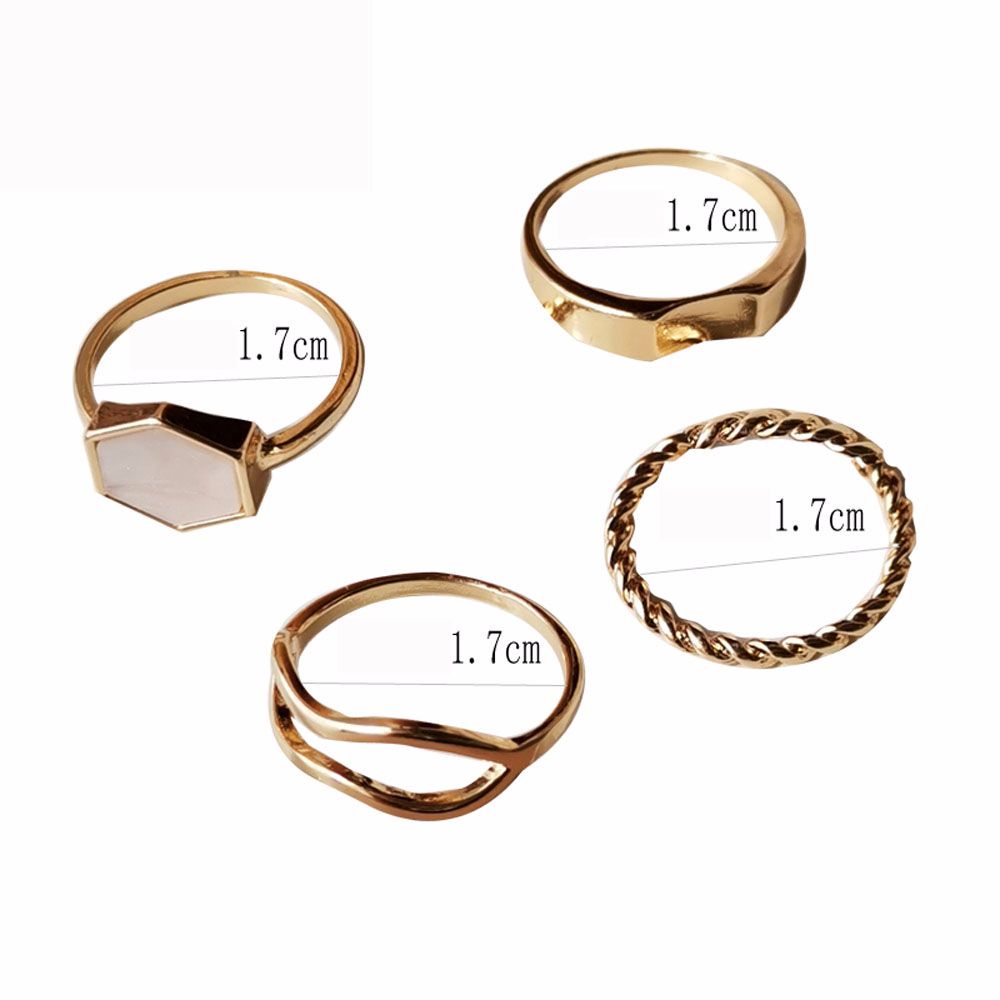Set 4 Nhẫn Đeo Khớp Ngón Tay Thời Trang Hàn Quốc Cho Nữ