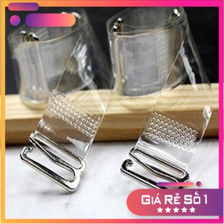 Vỉ 20 đôi dây áo trong suốt sợi bún/sợi dẹt