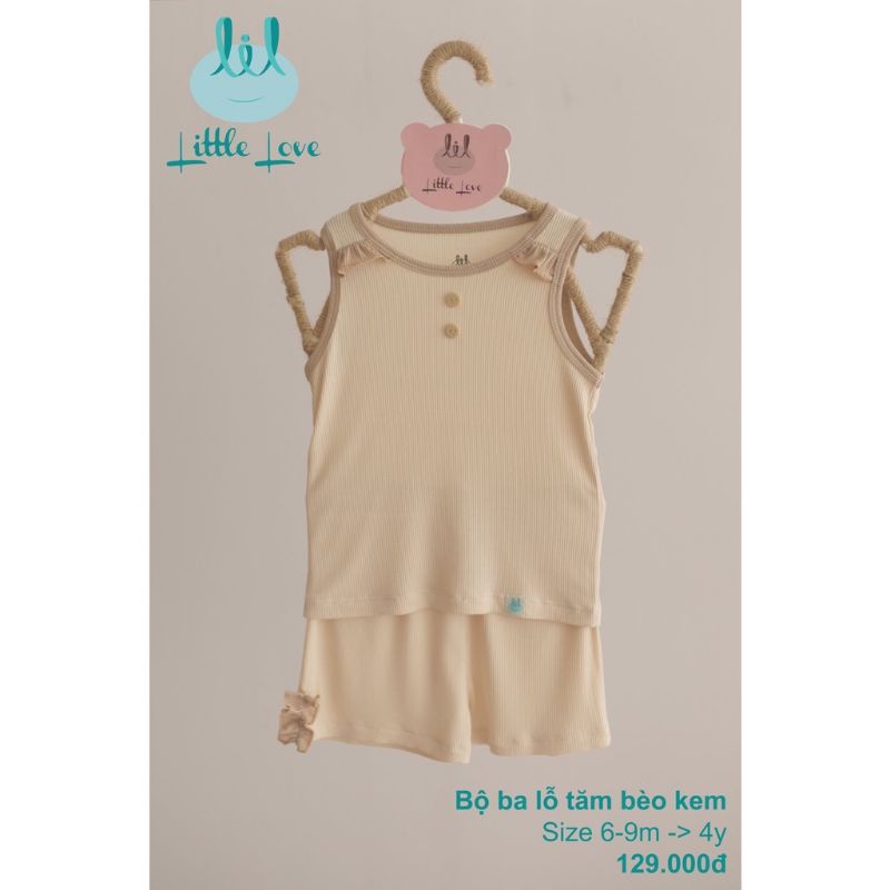 Bộ ba lỗ tăm bèo Littel Love - LiL mềm mát cho bé gái