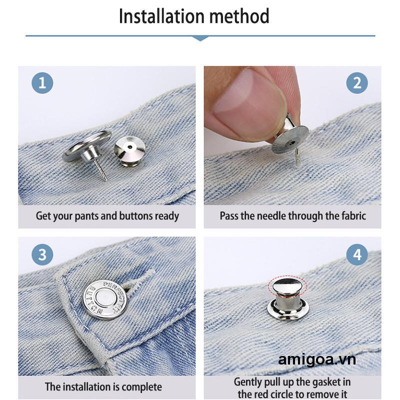 ✨✨Nút Bấm Quần Áo/Túi Xách Bằng Kim Loại Có Thể Tháo Rời DIY