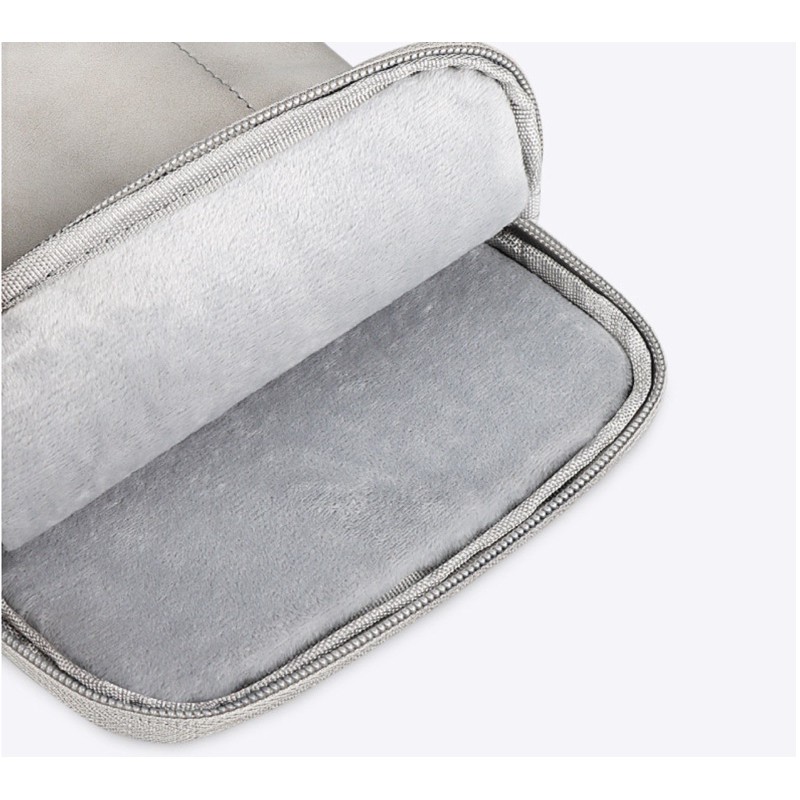 Túi da lộn túi chống sốc + nước iPad có ngăn phụ, lót lông - Ipad mini , pro 11 2018/2020 , air 4 10.9 gen 8 10.2 (AT01)
