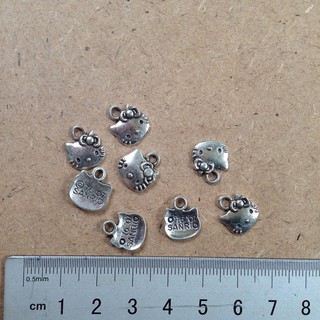 10 Mặt charm kity - ốc - voi xi bạc