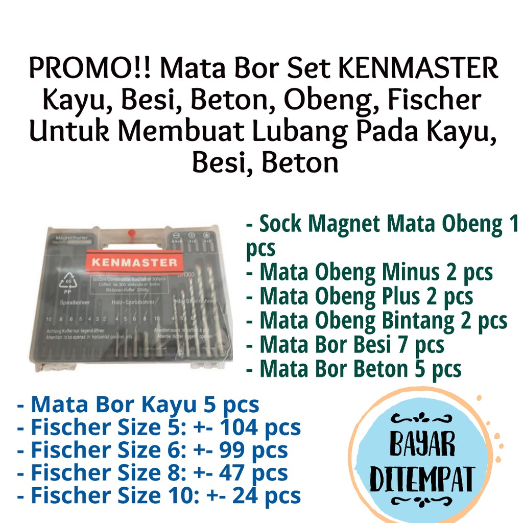 Bộ Mũi Khoan Bê Tông / Gỗ / Kim Loại / Cá / Bê Tông / Sắt Hoàn Chỉnh75500