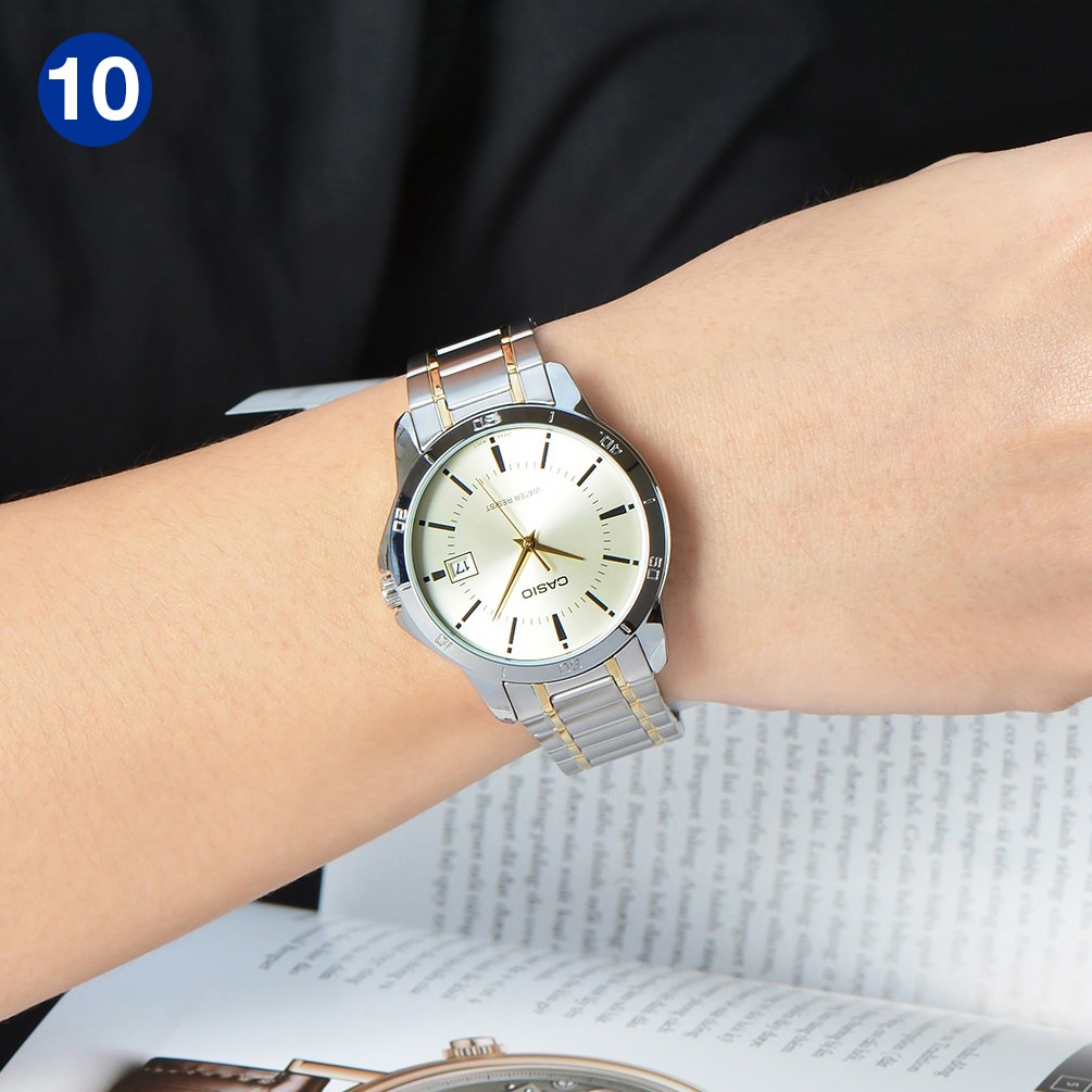 Đồng hồ nam dây kim loại Casio chính hãng Anh Khuê MTP-V004 Series (41mm)