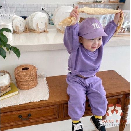Mũ Vải Trẻ Em - Mũ lưỡi trai vải thêu chữ M cho bé trai bé gái từ 2-8 tuổi phong cách Hàn Quốc siêu xinh mẫu mới nhất