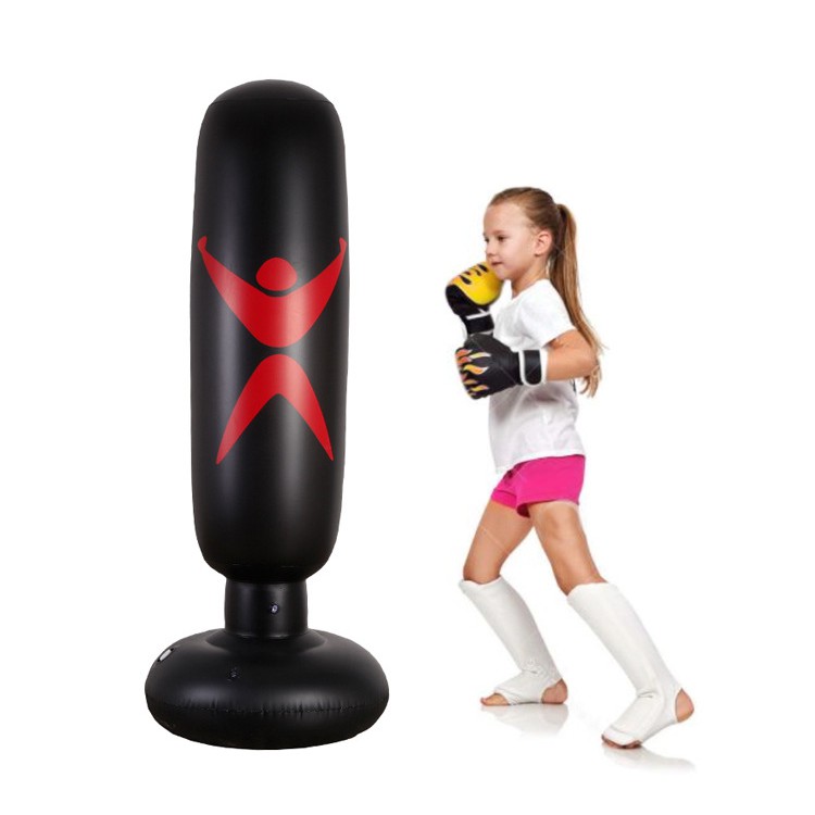 Dụng Cụ Tập Gym Tại Nhà Bao Trụ Đấm Bốc Boxing Bơm Hơi Tự Cân Bằng Cao 1.6m