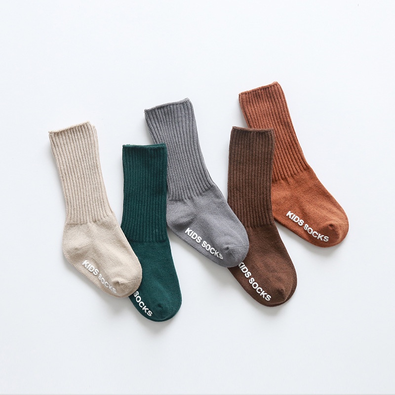 Tất vớ cho bé trai bé gái - Tất len gân tăm cao cổ bo chun nhiều màu có chống trơn trượt chính hãng Nemo Baby TL08