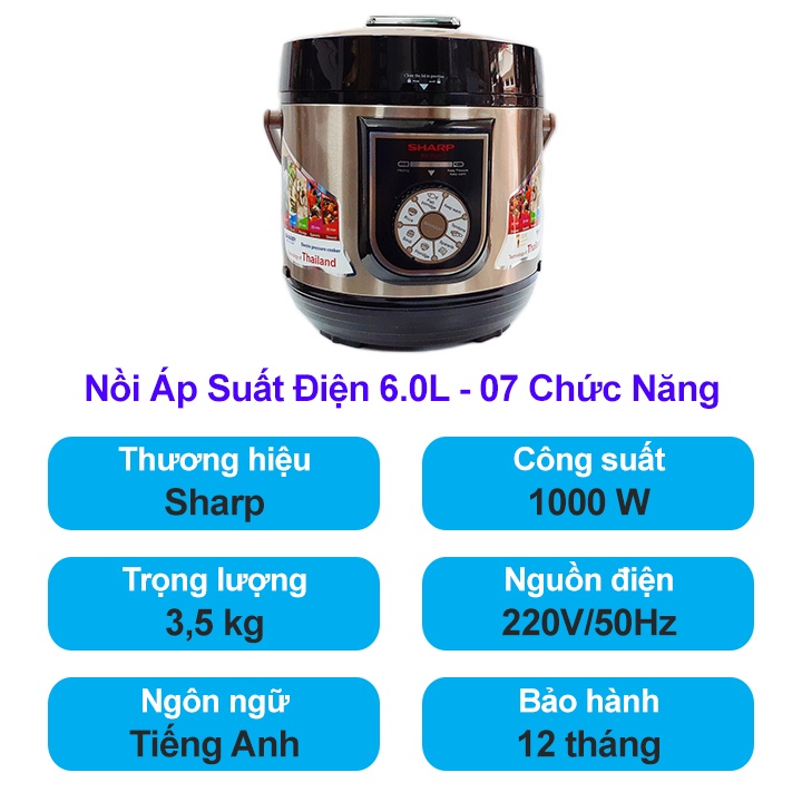 [Mã ELHADEV giảm 4% đơn 300K] Nồi Áp Suất Điện Đa Năng Nội Địa Trung Dung Tích 6L, Nấu Lẩu, Hầm, Soup