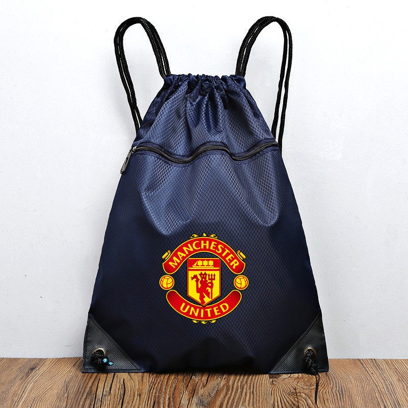 Manchester United bó túi Túi dây rút Ba lô Thời trang mới học sinh trung học cao cấp selfworth lưới ba lô màu đỏ bóng rổ❥túi cối đi biển/balo dây rút nam/balo đựng giày đá bóng/túi đựng giày dây rút