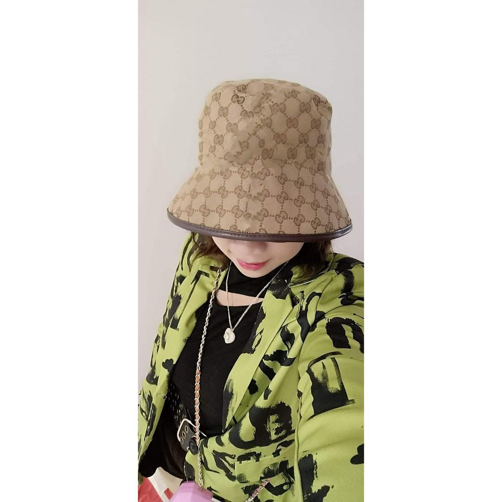 Mũ bucket thời trang GC05 Unisex cực hot nam nữ- GU THÊU NỔI ĐÔI VIỀN DA CAO CẤP