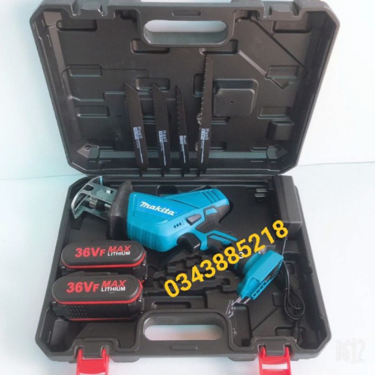 Máy cưa kiếm Makita 36v 2pin tặng 4 lưỡi cắt - dễ dàng tháo lắp , sử dụng.