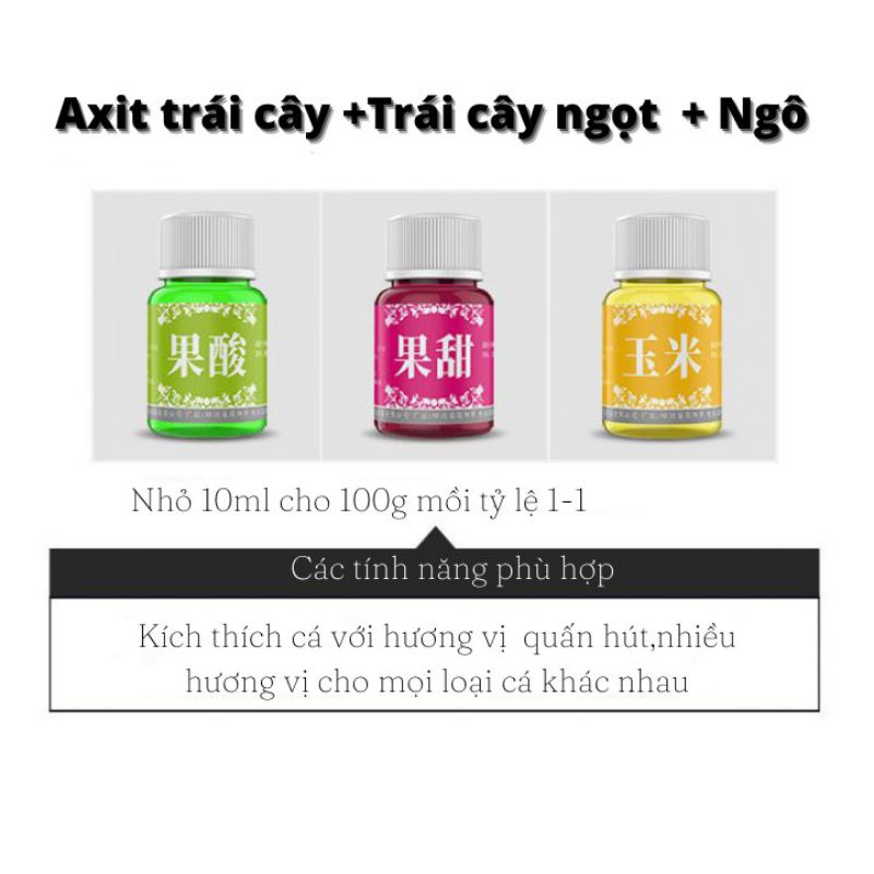mồi câu cá hương liệu 10 vị khác nhau đánh cực nhạy, pha chế tiện lợi và đơn giản, tiết kiệm chi phí
