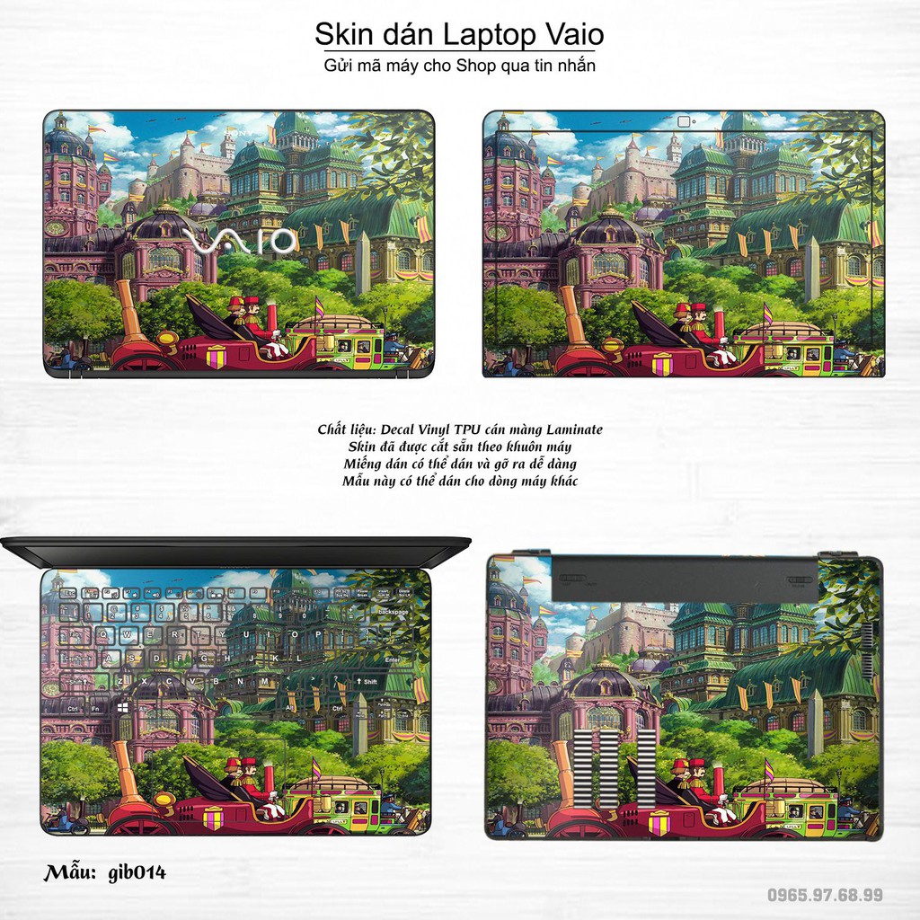 Skin dán Laptop Sony Vaio in hình Ghibli image (inbox mã máy cho Shop)