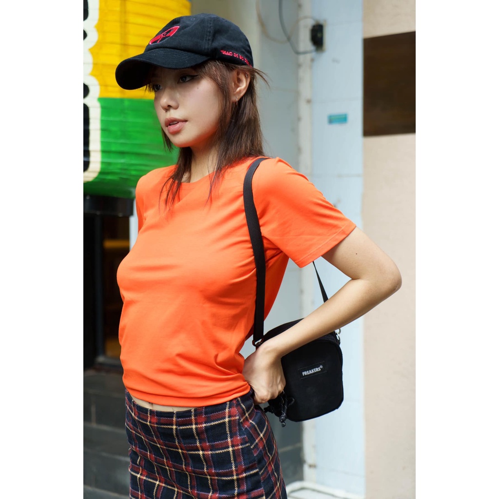 TheBlueTshirt - Áo Thun Nữ Tay Ngắn Màu Cam - Daily Saffron T