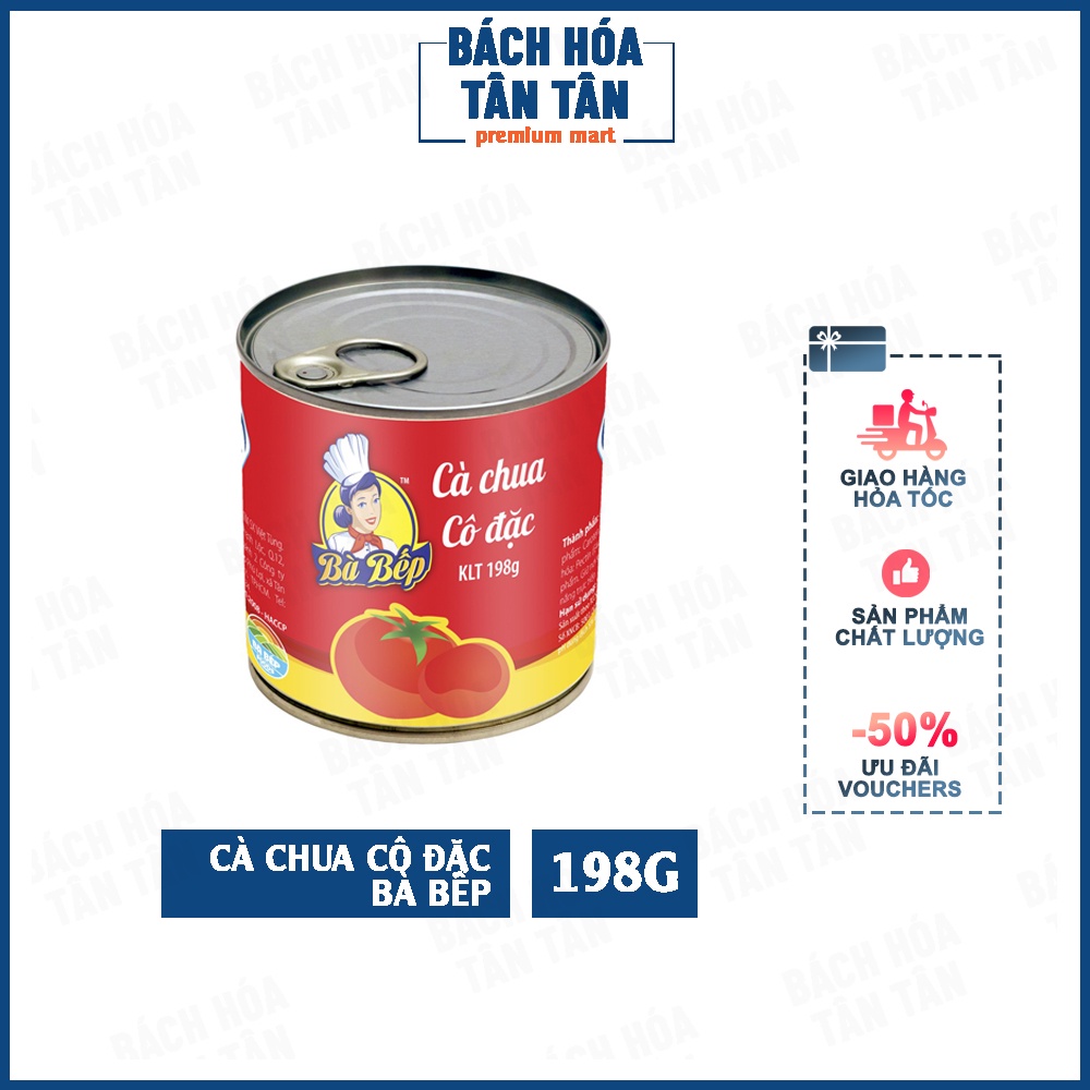 Cà chua cô đặc hiệu Bà Bếp, không chất bảo quản hộp 198g