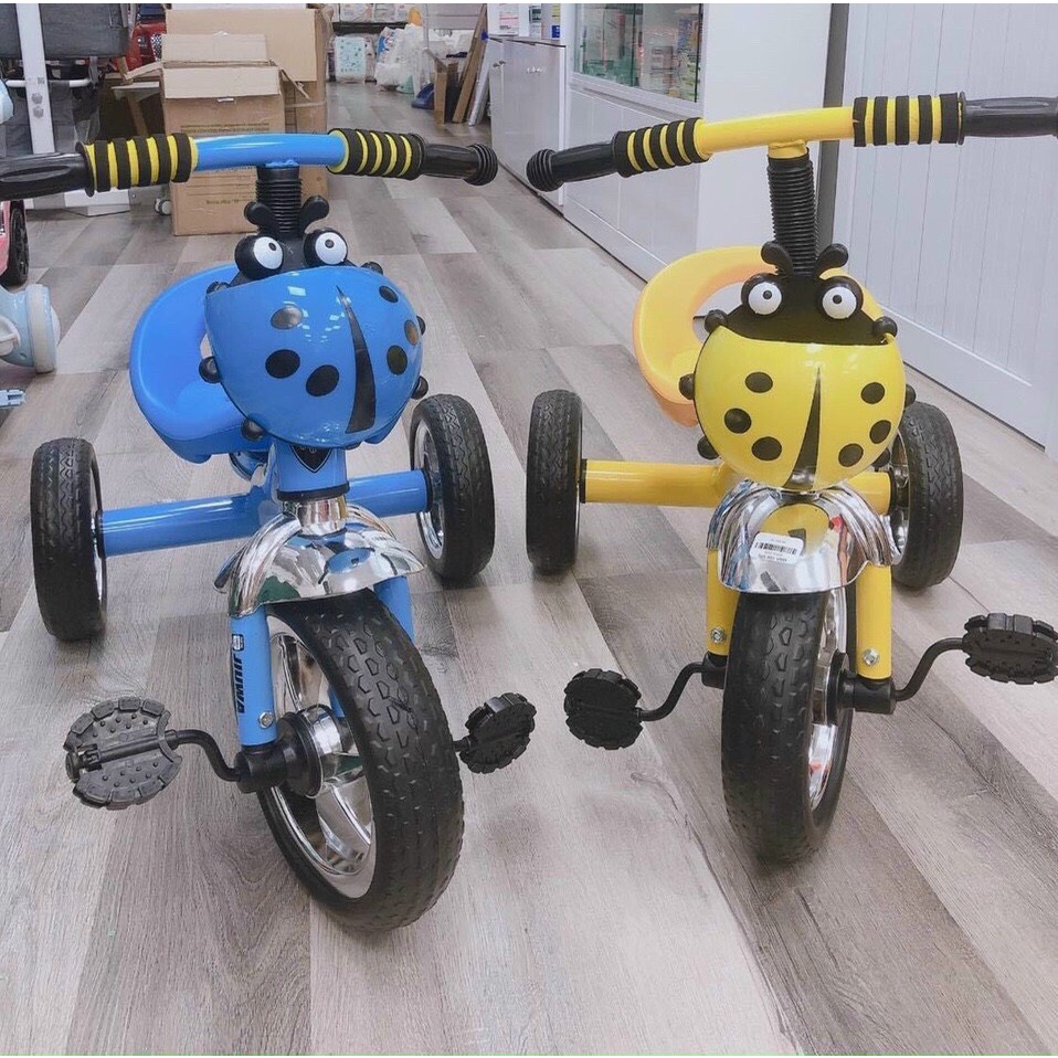 Xe đạp 3 bánh cho bé, xe cho trẻ em có ghế da cao cấp  bình nước và hộp đựng đồ  sau xe.