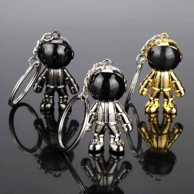 3D Space Astronaut Robot Key Chain/ Creative Trinket Key Rings/ Metal Pendant Key chain /Bag Car Key holder Gift