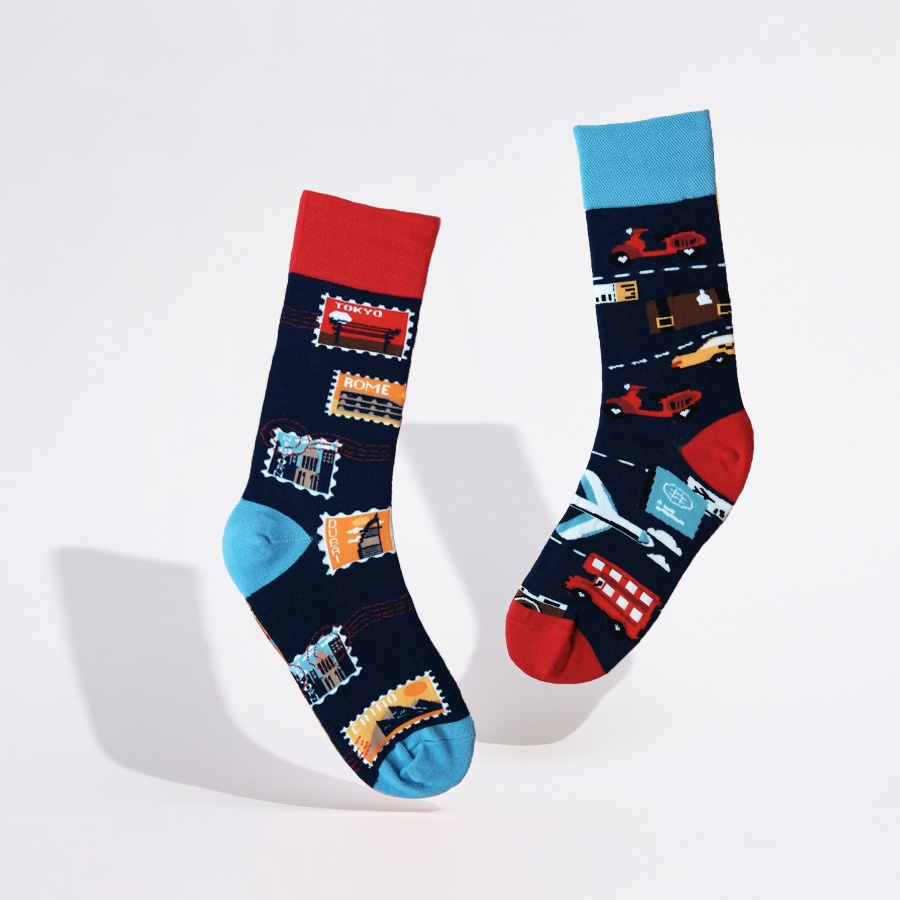 Vớ Traveler Chất Liệu 80% Cotton Mang Lại Cảm Giác Thoáng Khí.