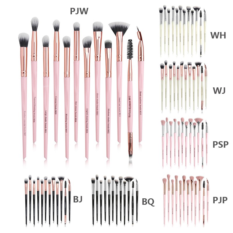 [Hàng mới về] Bộ 12 cọ trang điểm mắt/lông mày chuyên nghiệp