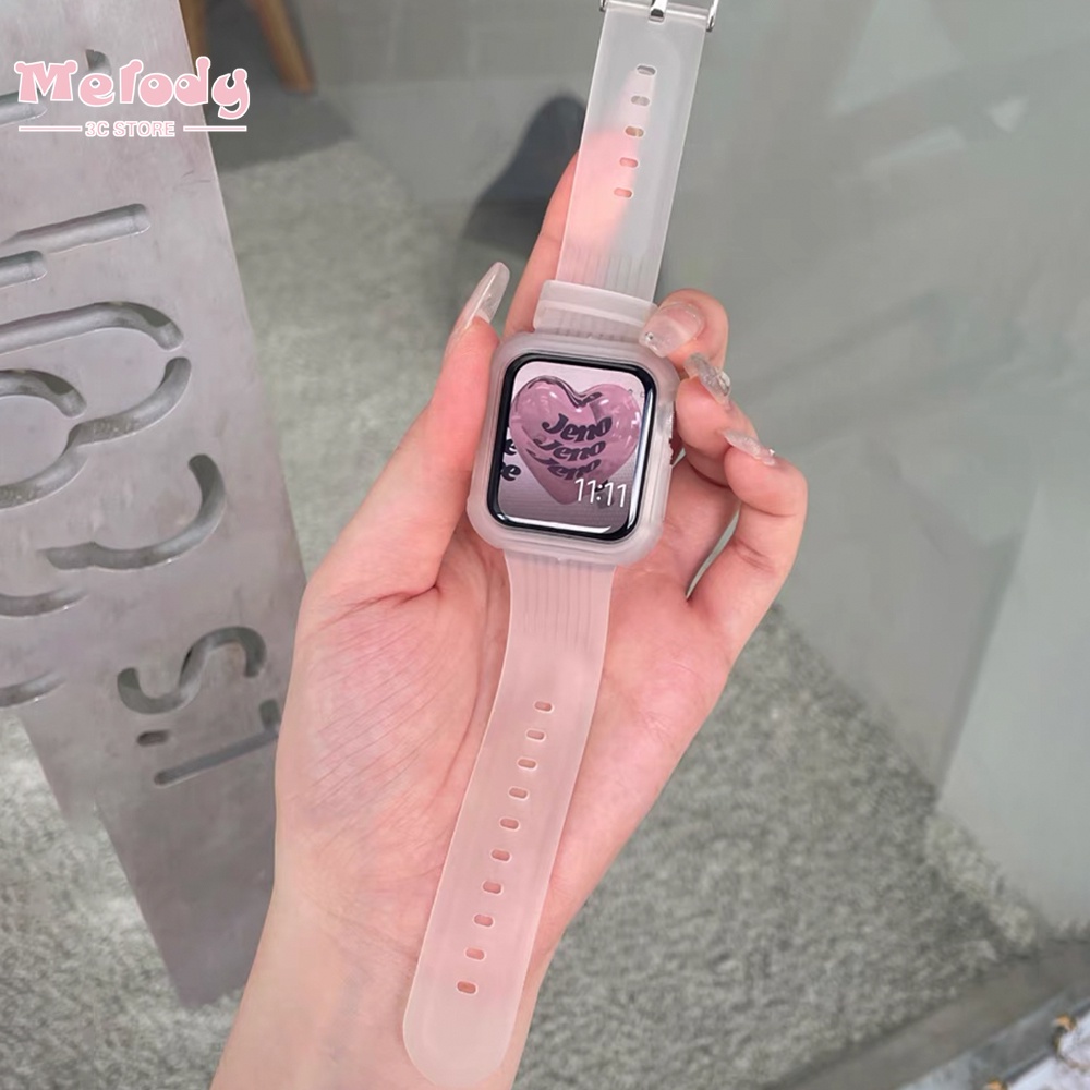 Dây Đeo Trong Suốt Cho Đồng Hồ Thông Minh iwatch 45 / 44 / 42 / 41 / 40 / 38mm series 7 / 6 / 5 / 4 / 3 / SE