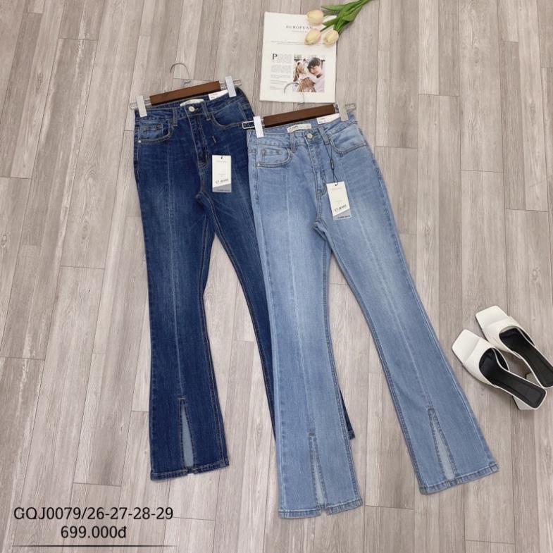 Bán sỉ quần jeans bò loe ống xẻ vnxk gqj0078