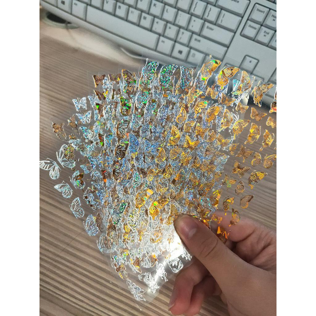 Miếng Dán Trang Trí Móng Tay Hình Bướm 3D Nhiều Màu