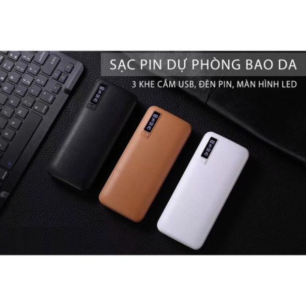 BH3T - PIN SẠC DỰ PHÒNG 20.000 MAH VỎ DA CÓ LED HIỂN THỊ (MSP BDP54)