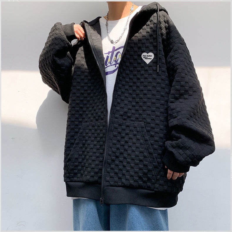 Áo Khoác Cardigan Có Nón Dáng Rộng Phong Cách Tối Giản Cho Cặp Đôi
