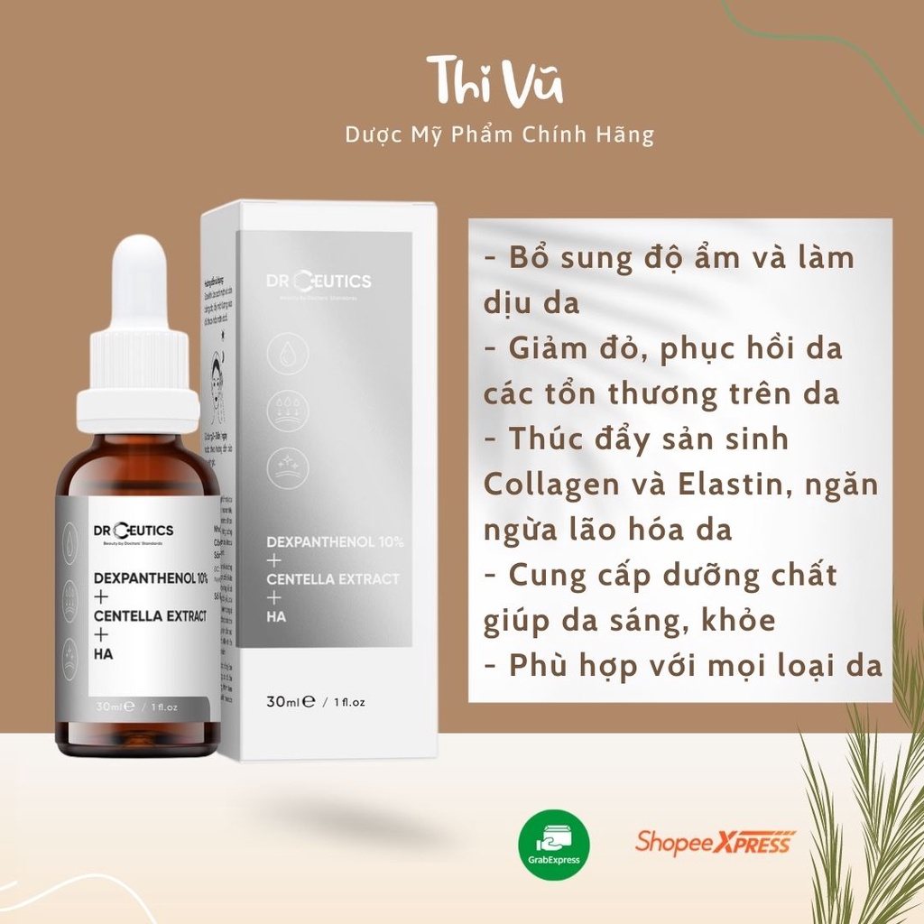 Serum B5 DrCeutics Cấp Ẩm Và Phục Hồi Da Dexpanthenol 10% + Centella Extract + HA - Thi Vũ