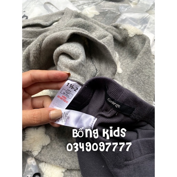 Bộ Nỉ Cừu Legging Bé Gái Ngôi Sao Grg