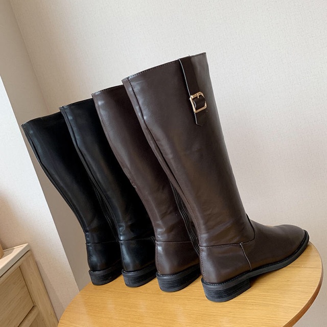 (Kèm ảnh thật) CÓ SẴN Bốt đùi da lì nữ gót 3cm | BigBuy360 - bigbuy360.vn