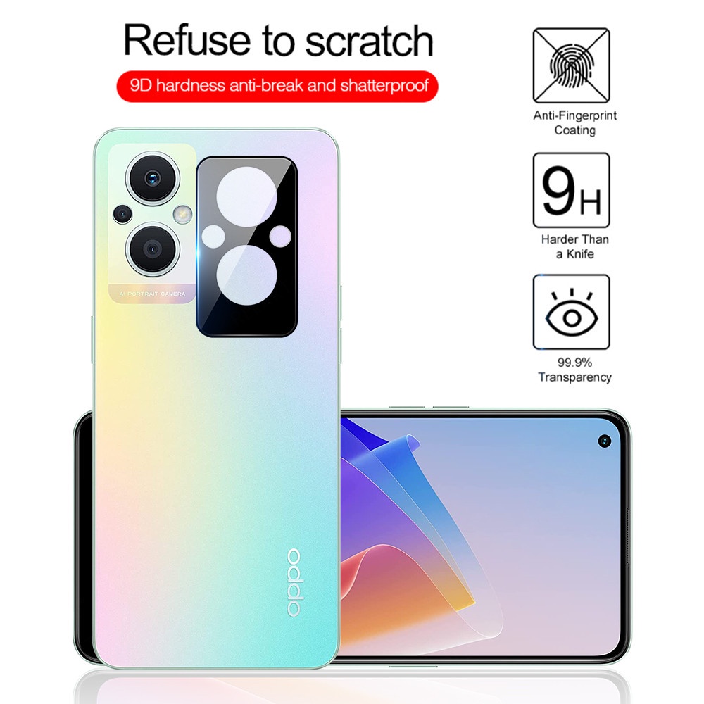 Kính Cường Lực 3D Viền Cong Bảo Vệ Camera Cho Oppo Reno 8 Pro Plus 8Pro + 8Z 7Z 7Pro Reno7 Pro Reno8 Reno7 Reno6 4G 5G