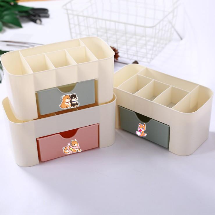 hộp mỹ phẩm lolita 1 tầng 2 tầng thời trang trang điểm trang sức văn phòng DMP12