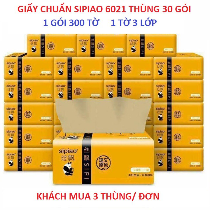 THÙNG 30 GÓI GIẤY ĂN GẤU TRÚC 6021, 6021-5 VÀ SIPIAO 6064 CÔ GÁI [100% CHÍNH HÃNG]