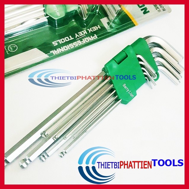 [CHÍNH HÃNG] Bộ Lục Giác Bi BERRYLION Gồm 9 Cây Hệ Mét Thép CR-V