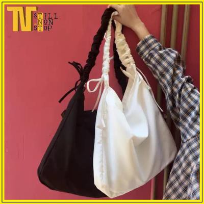 TÚI TOTE ĐEO CHÉO DÂY RÚT CÓ KHÓA &amp; TÚI CON - VẢI CANVAS PHONG CÁCH ULZZANG