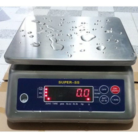 CÂN ĐIỆN TỬ THỦY SẢN CHỐNG NƯỚC SUPER SS 3KG/6KG/15KG/30KG - BH 1 NĂM - CÓ SẮN GIAO NGAY