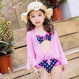 Đồ bơi cho bé gái 3 chi tiết