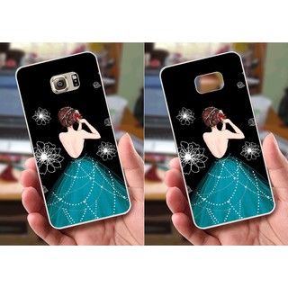 Ốp lưng Samsung Note 5 (dẻo viền trắng trong) - Hình Cô Gái Xinh