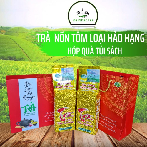 Trà khô chè nõn Thái Nguyên loại hảo hạng Tân Cương hộp túi quà biếu_TN06