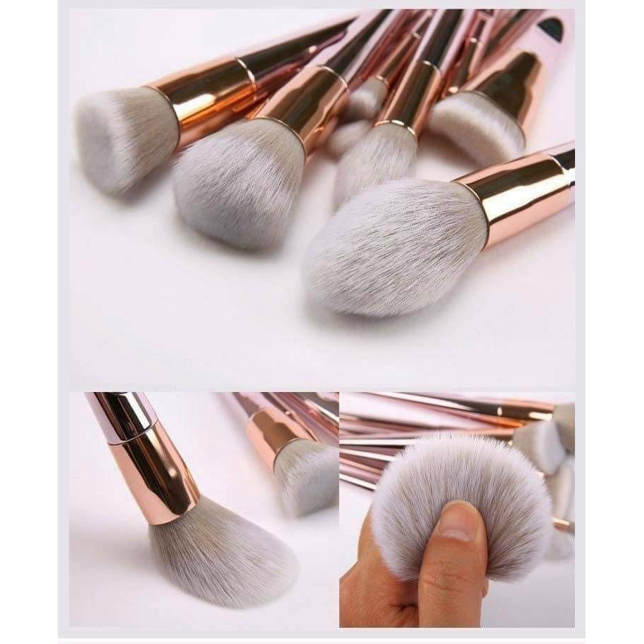 BỘ CỌ TRANG ĐIỂM CAO CÂP MÀU HỒNG 10 CÂY KÈM BÓP ĐỰNG SIÊU XINH LUÔN
