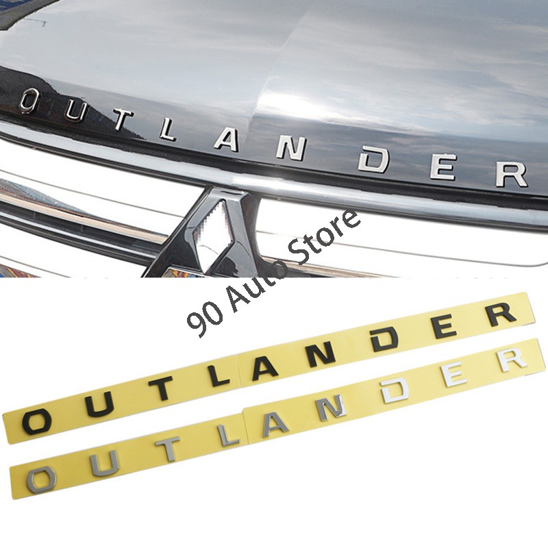 Sticker Chữ Outlander ABS Dán Trang Trí Xe Hơi 2013-2019 Mitsubishi Outlander