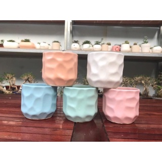 Chậu sứ bát tràng hình mắt na - Nhiều màu - Solar Garden