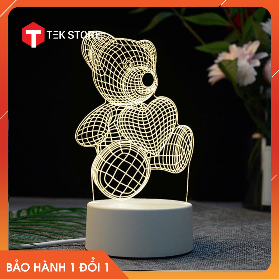 Đèn Ngủ Con Gấu (3 Màu - 7 Màu - 16 Màu Kèm Điều Khiển)