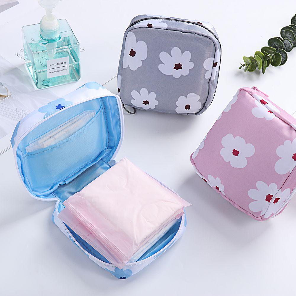 .Túi Đựng Băng Vệ Sinh Tai Nghe Bằng Cotton Tiện Dụng Cho Nữ