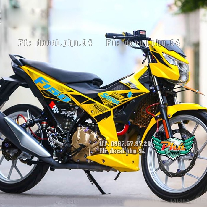 Tem rời Satria 2018 vàng (V)
