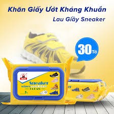 (Mẫu Mới) Giấy Ướt Lau Giày SNEAKER Dép Thần Thánh Cao Cấp Đa Năng Tiện Lợi