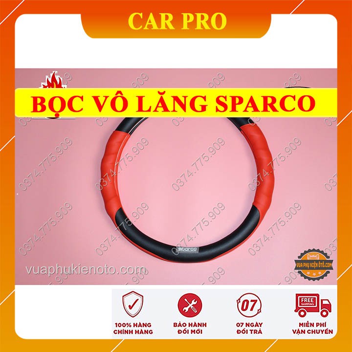 Bọc vô lăng Sparco cao cấp cho các dòng xe hơi size 37-38 - CAR PRO